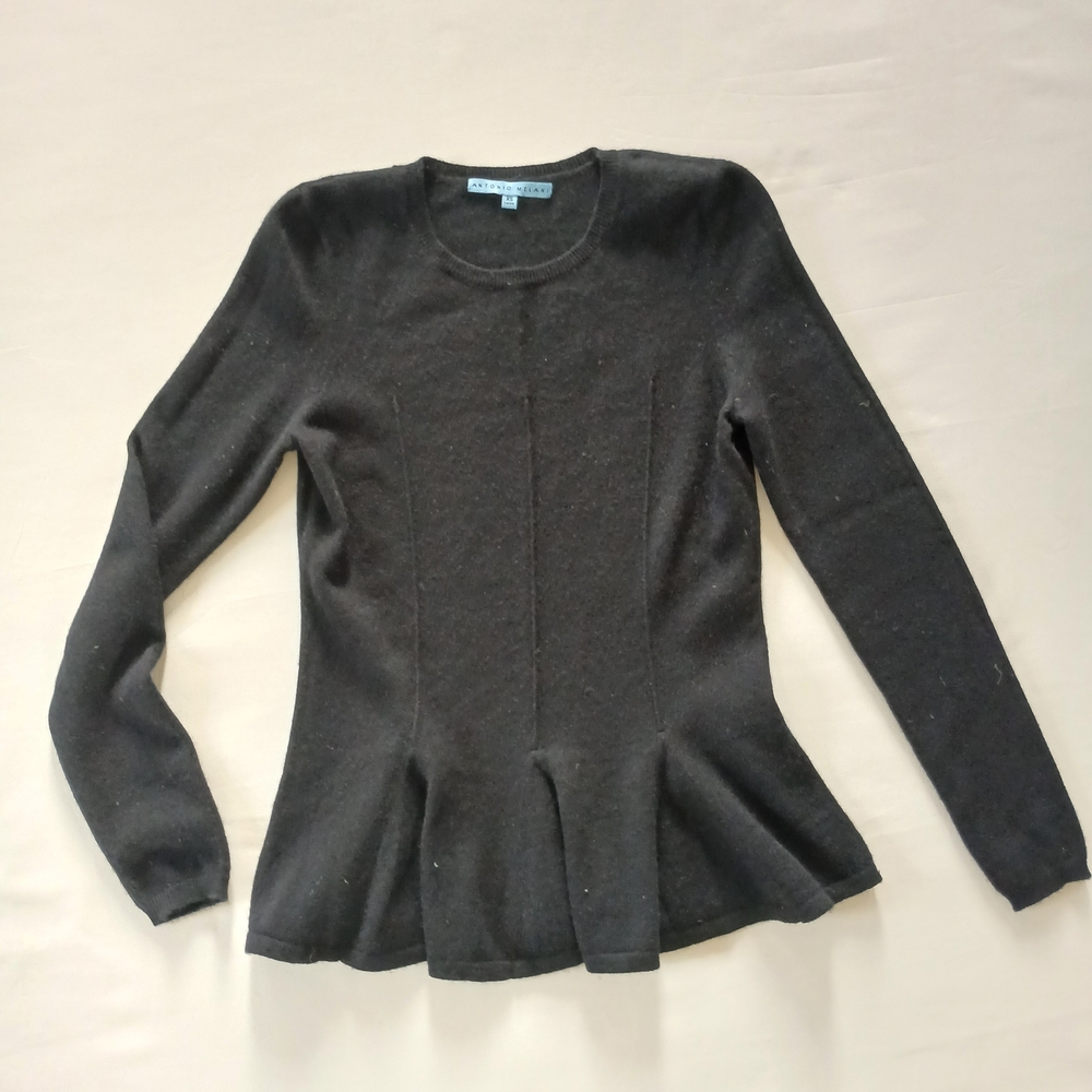 ANTONIO MELANI Black Cashmere Sweater XS